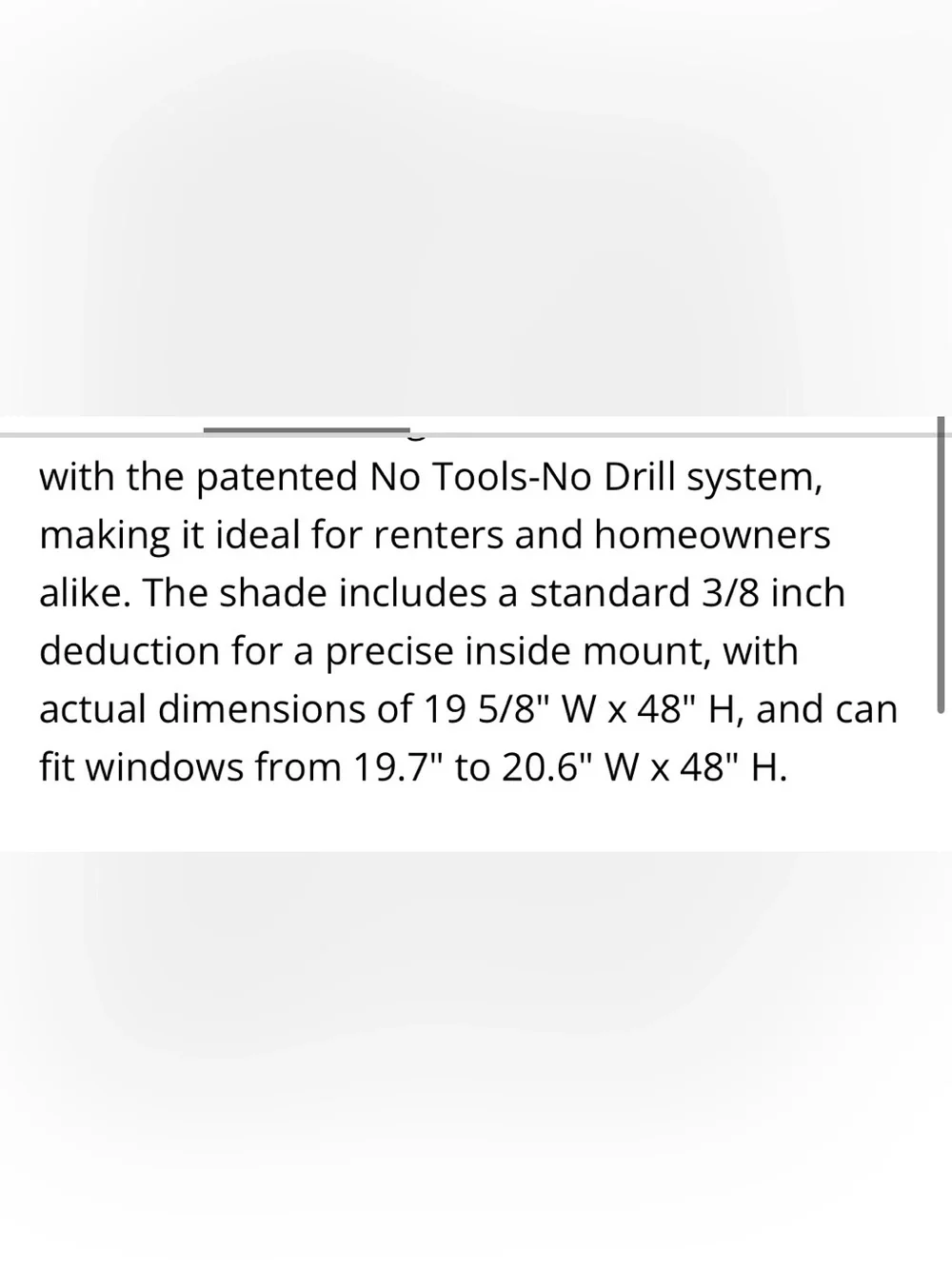 Cordless Cellular Shade 20”W 48”H - BEIGE